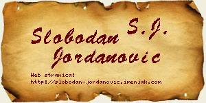 Slobodan Jordanović vizit kartica